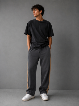 Pantalón Combinado - Gris Oscuro Beige - gris-oscuro-beige-1.png